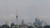 Sky tower and city from the coach 