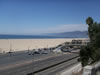 Across the highway to Santa Monica beach 
