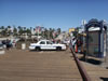 Protection at the entrance to Santa Monica pier 