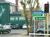 Road sign outside the hotel 