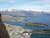 Views over Queenstown from the top of the skyline gondola 