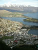 Views over Queenstown from the top of the skyline gondola 