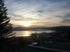 Dawn through the hotel room window &ndash; note the steam  